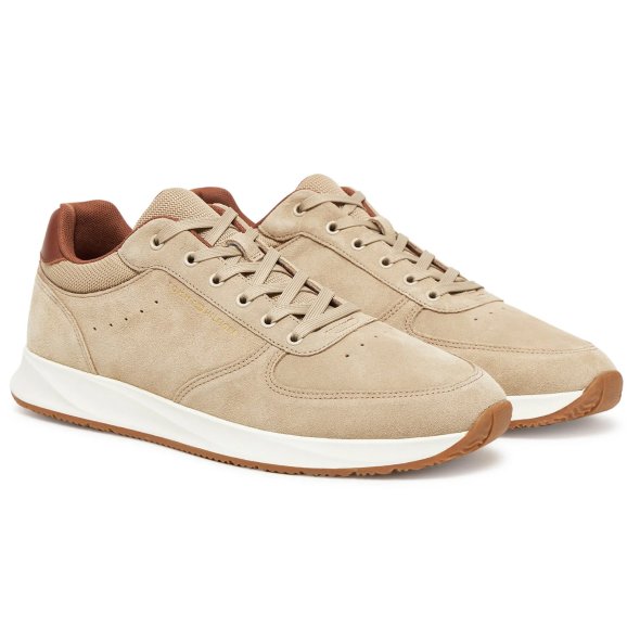 Tommy Hilfiger Ανδρικό Δερμάτινο Sneaker FM0FM05690 RBT Μπεζ