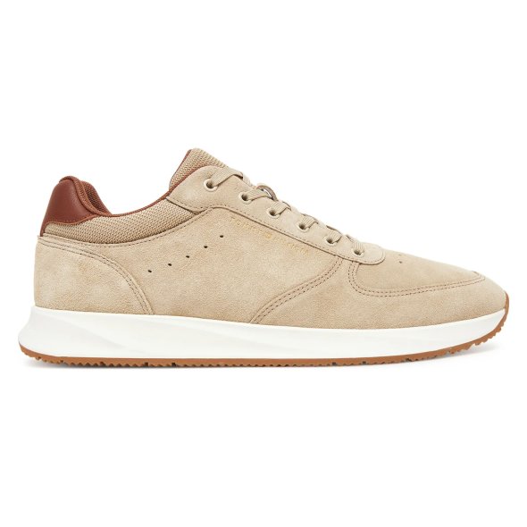 Tommy Hilfiger Ανδρικό Δερμάτινο Sneaker FM0FM05690 RBT Μπεζ