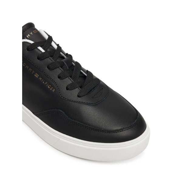 Tommy Hilfiger Γυναικείο Δερμάτινο Sneaker FW0FW08689 BDS Μαύρο