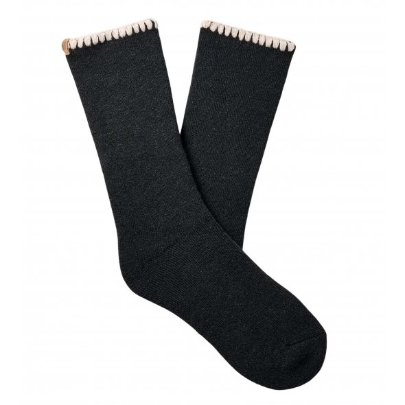 Ugg Γυναικείες Κάλτσες Marleny Whipstitch Crew Sock BKCRM Μαύρο