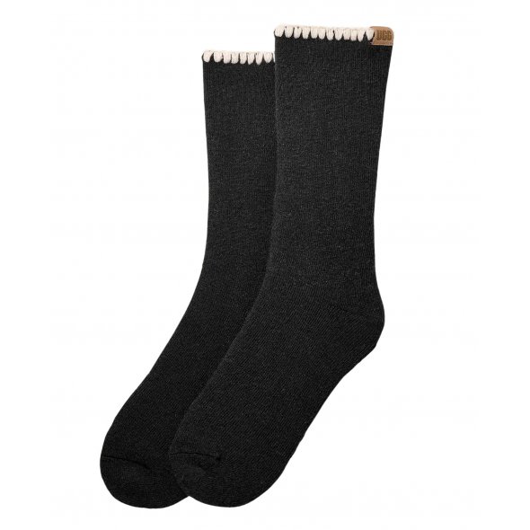 Ugg Γυναικείες Κάλτσες Marleny Whipstitch Crew Sock BKCRM Μαύρο
