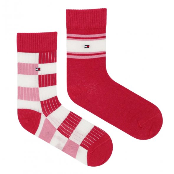 Tommy Hilfiger Σετ 2 Ζευγάρια Ψηλές Κάλτσες 701236325 002 Ροζ