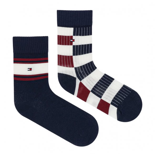 Tommy Hilfiger Σετ 2 Ζευγάρια Ψηλές Κάλτσες 701236325 001 Μπλε