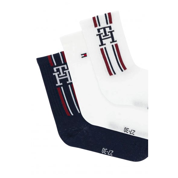 Tommy Hilfiger Σετ 3 Ζευγάρια Παιδικές Κάλτσες 701236331 001 Μπλε/Λευκό