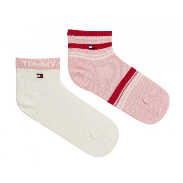 Tommy Hilfiger Σετ 2 Ζευγάρια Κοντές Κάλτσες 701236336 806 Ροζ