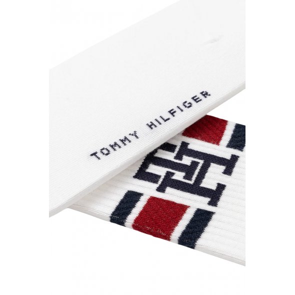 Tommy Hilfiger Σετ 2 Ζευγάρια Ψηλές Κάλτσες 701236320 001 Λευκό