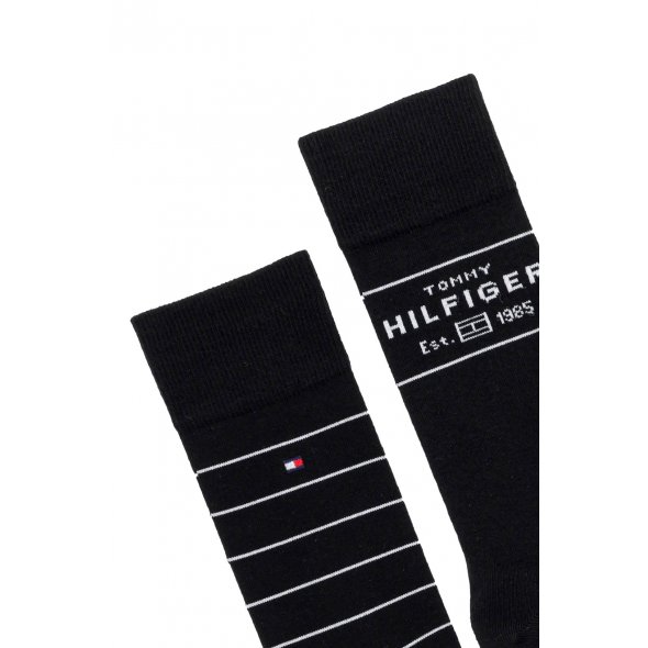 Tommy Hilfiger Σετ 2 Ζευγάρια Ψηλές Κάλτσες 701236634 001 Μαύρο