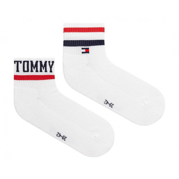 Tommy Hilfiger Σετ 2 Ζευγάρια Κοντές Κάλτσες 701236467 001 Λευκό