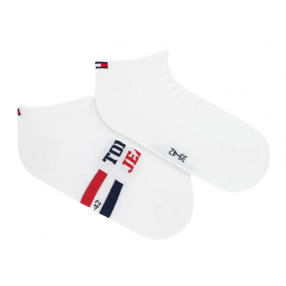 Tommy Hilfiger Σετ 2 Ζευγάρια Κοντές Κάλτσες 701236736 001 Λευκό