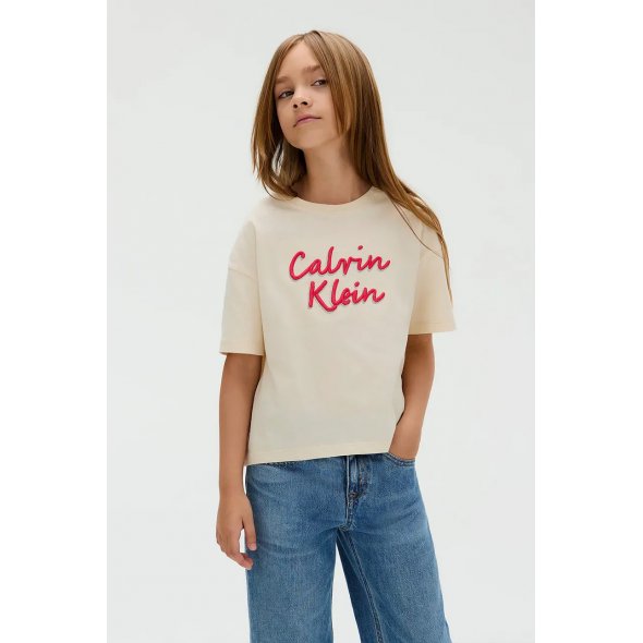 Calvin Klein Παιδικό T-Shirt Για Κορίτσια IG0IG02973 PGB Μπεζ