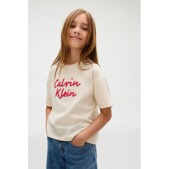 Calvin Klein Παιδικό T-Shirt Για Κορίτσια IG0IG02973 PGB Μπεζ