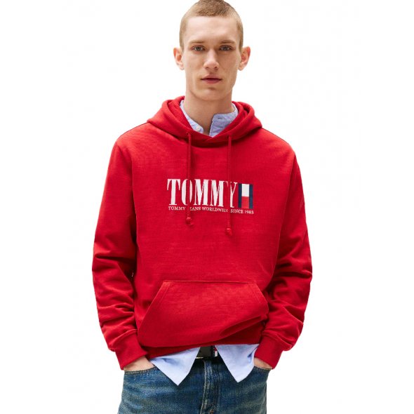 Tommy Hilfiger Ανδρικό Φούτερ DM0DM22144 XLE Κόκκινο