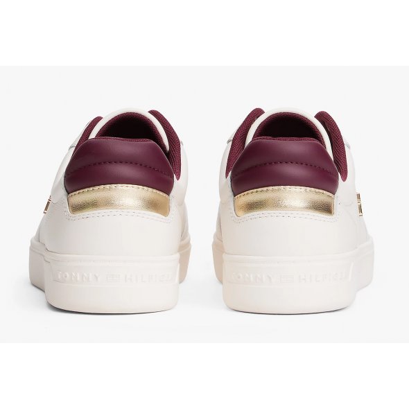 Tommy Hilfiger Γυναικείο Δερμάτινο Sneaker FW0FW08680 YBH Λευκό