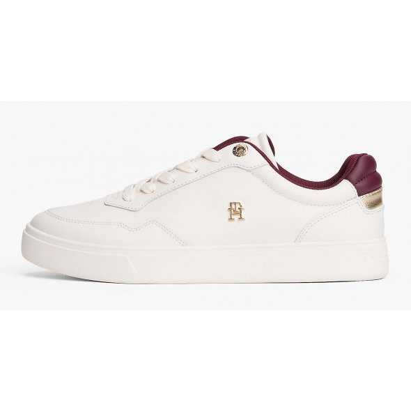 Tommy Hilfiger Γυναικείο Δερμάτινο Sneaker FW0FW08680 YBH Λευκό