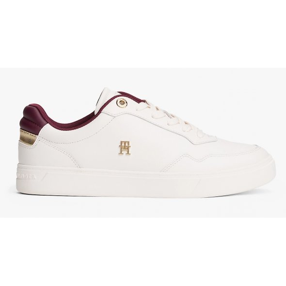 Tommy Hilfiger Γυναικείο Δερμάτινο Sneaker FW0FW08680 YBH Λευκό