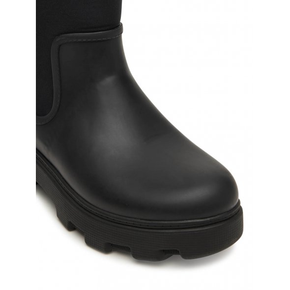 Tommy Hilfiger Γυναικεία Γαλότσα Flag Long Rainboot Warm Lining FW0FW08973 BDS Μαύρο