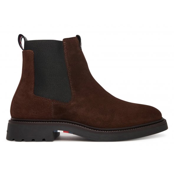 Tommy Hilfiger Ανδρικό Δερμάτινο Μποτάκι Comfort Lwt FM0FM05592 GT6 Καφέ