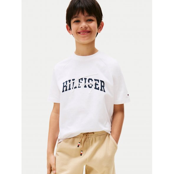 Tommy Hilfiger Παιδικό T-Shirt Για Αγόρια KB0KB09726 YBR Λευκό