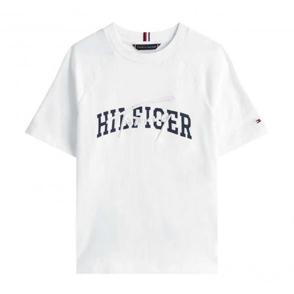 Tommy Hilfiger Παιδικό T-Shirt Για Αγόρια KB0KB09726 YBR Λευκό