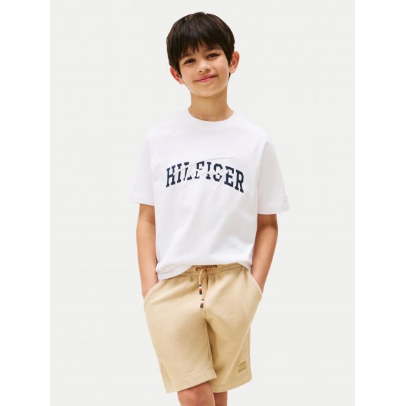 Tommy Hilfiger Παιδικό T-Shirt Για Αγόρια KB0KB09726 YBR Λευκό