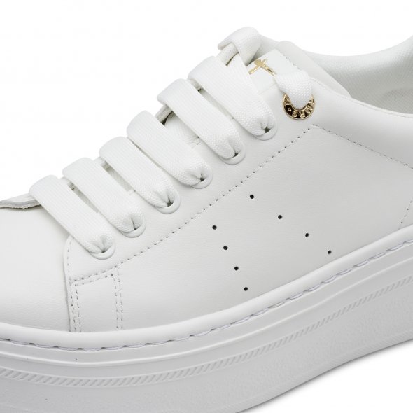 Tamaris Δερμάτινο Sneaker 1-23755-45 118 Λευκό