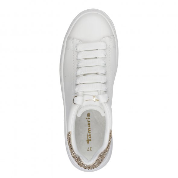 Tamaris Δερμάτινο Sneaker 1-23755-45 118 Λευκό