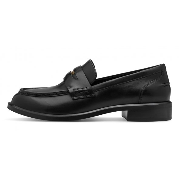 Tamaris Γυναικείο Δερμάτινο Loafer 1-24362-45 001 Μαύρο