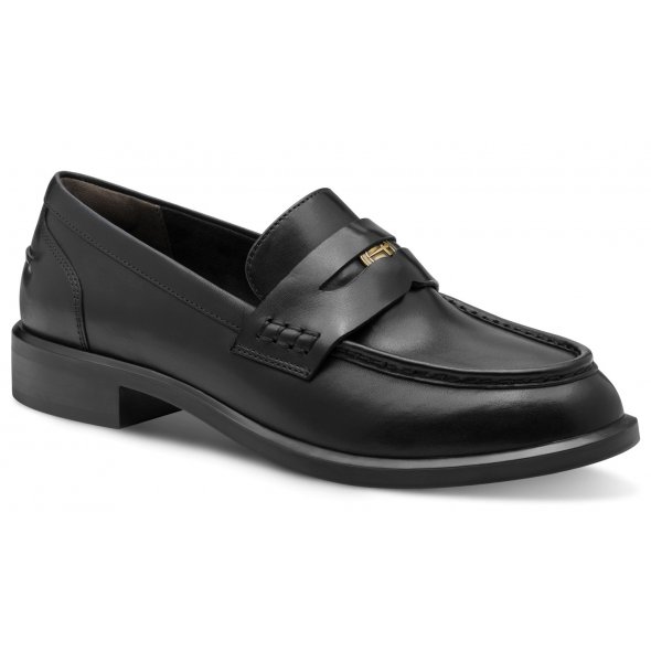 Tamaris Γυναικείο Δερμάτινο Loafer 1-24362-45 001 Μαύρο