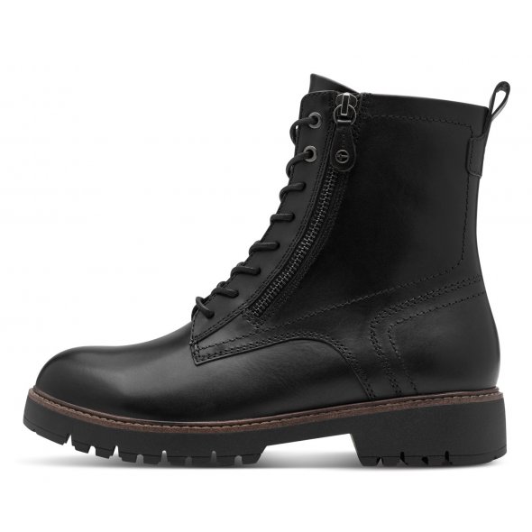 Tamaris Δερμάτινο Μποτάκι 1-25207-45 003 Black Leather