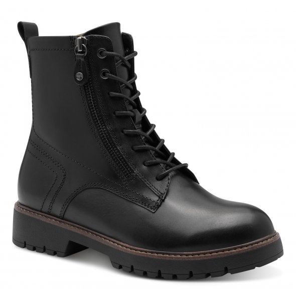 Tamaris Δερμάτινο Μποτάκι 1-25207-45 003 Black Leather