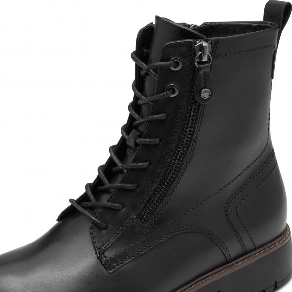 Tamaris Δερμάτινο Μποτάκι 1-25207-45 003 Black Leather