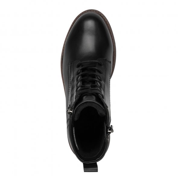 Tamaris Δερμάτινο Μποτάκι 1-25207-45 003 Black Leather