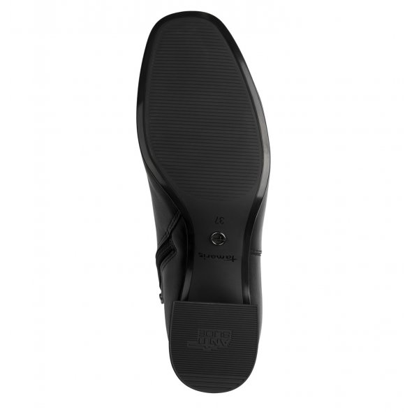 Tamaris Δερμάτινο Μποτάκι 1-25323-45 003 Black Leather