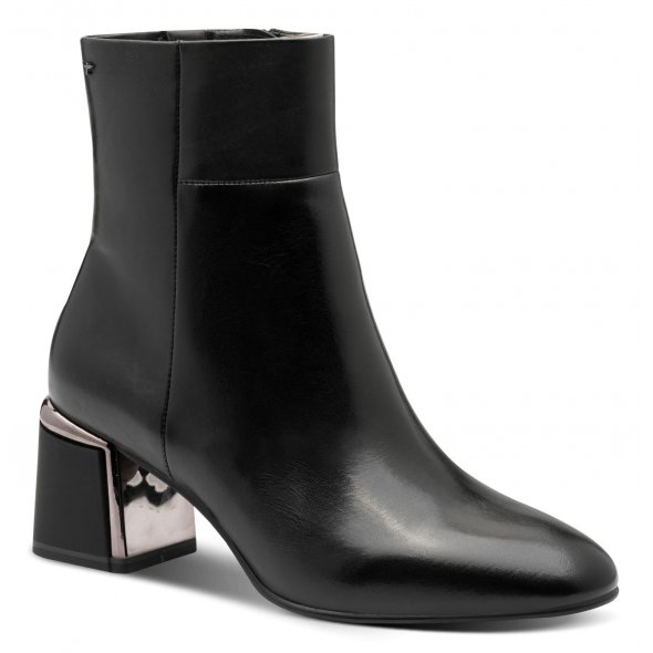 Tamaris Δερμάτινο Μποτάκι 1-25341-45-003 Black Leather
