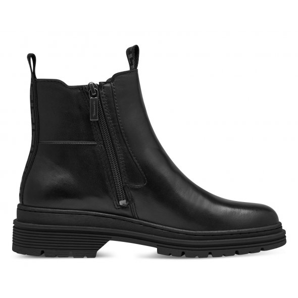 Tamaris Δερμάτινο Μποτάκι 1-25436-41 003 Black Leather