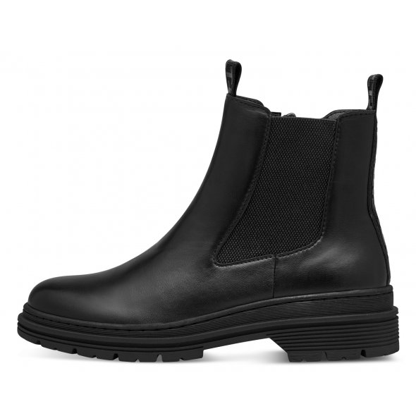 Tamaris Δερμάτινο Μποτάκι 1-25436-41 003 Black Leather
