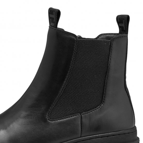 Tamaris Δερμάτινο Μποτάκι 1-25436-41 003 Black Leather
