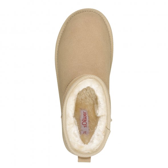 S.Oliver Γυναικείο Δερμάτινο Μποτάκι Flat 5-26351-41 400 Μπεζ
