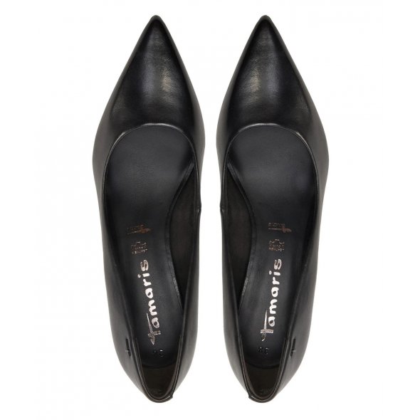 Tamaris Δερμάτινη Γόβα 1-22427-43 003 Black Leather