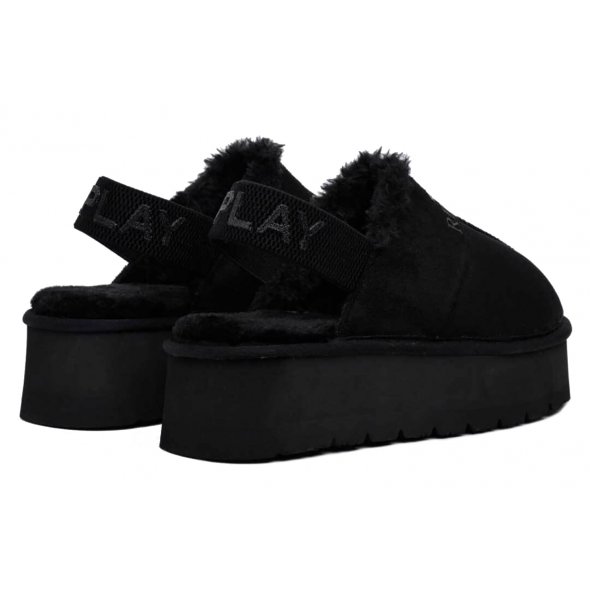 Replay Γυναικεία Παντόφλα Με Γούνα Chic Slipper RF5A0013T 0003 Μαύρο