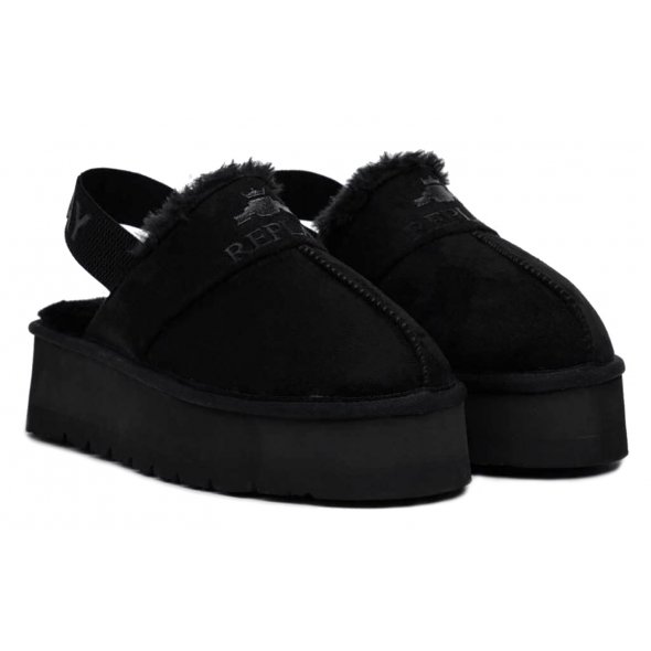 Replay Γυναικεία Παντόφλα Με Γούνα Chic Slipper RF5A0013T 0003 Μαύρο