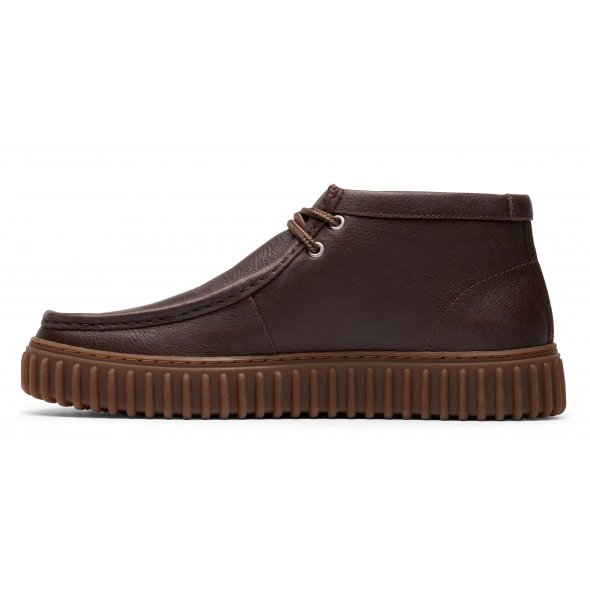 Clarks Ανδρικό Casual Μποτάκι Torhill Hi 26183425 Dark Brown Leather