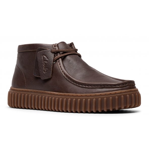 Clarks Ανδρικό Casual Μποτάκι Torhill Hi 26183425 Dark Brown Leather
