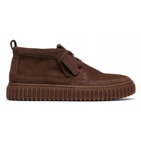 Clarks Ανδρικό Casual Μποτάκι Torhill LaceHi 26184694 Dark Brown Nubuck