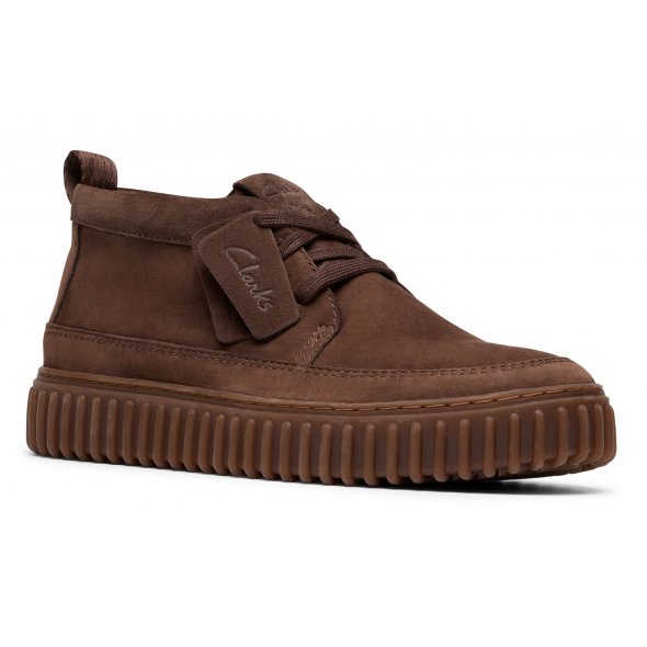 Clarks Ανδρικό Casual Μποτάκι Torhill LaceHi 26184694 Dark Brown Nubuck