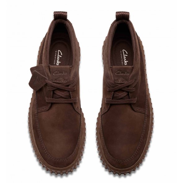Clarks Ανδρικό Casual Μποτάκι Torhill LaceHi 26184694 Dark Brown Nubuck