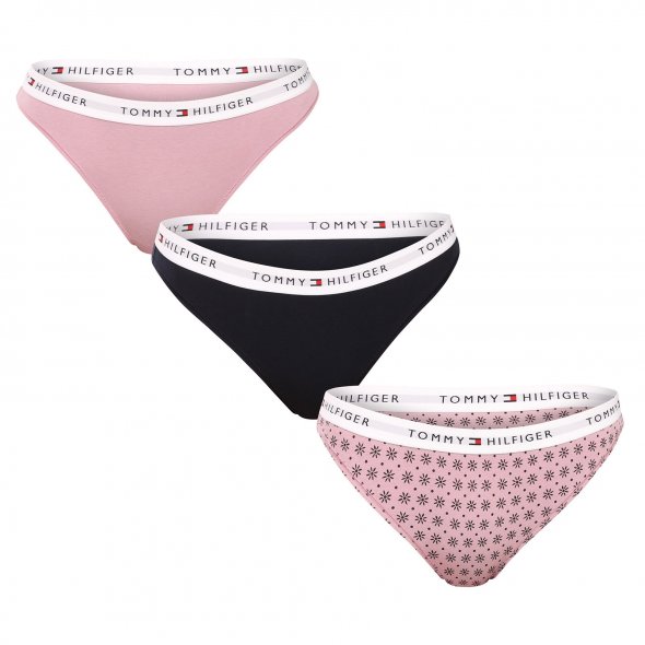 Tommy Hilfiger Σετ 3 Γυναικεία Εσώρουχα UW0UW05529 0WI Πολύχρωμο