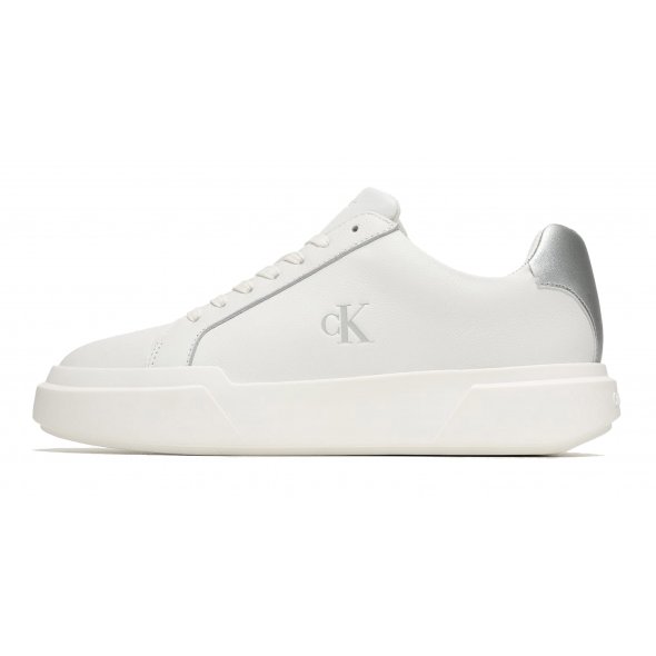 Calvin Klein Γυναικείο Δερμάτινο Sneaker YW0YW01948 0LC Λευκό