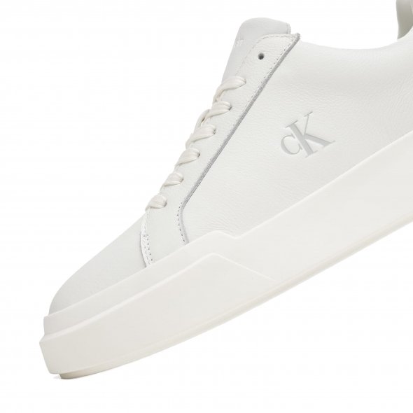 Calvin Klein Γυναικείο Δερμάτινο Sneaker YW0YW01948 0LC Λευκό