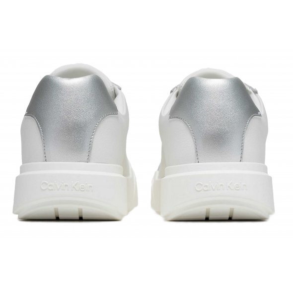 Calvin Klein Γυναικείο Δερμάτινο Sneaker YW0YW01948 0LC Λευκό